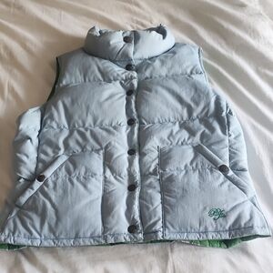Ralph Lauren Sky Blue/Green Reversable Puffer Vest